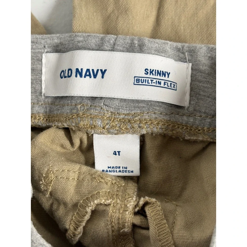 Kids 4T Bundle 3 Pairs Pants Old Navy Khakis Adidas Track Cat & Jack Joggers